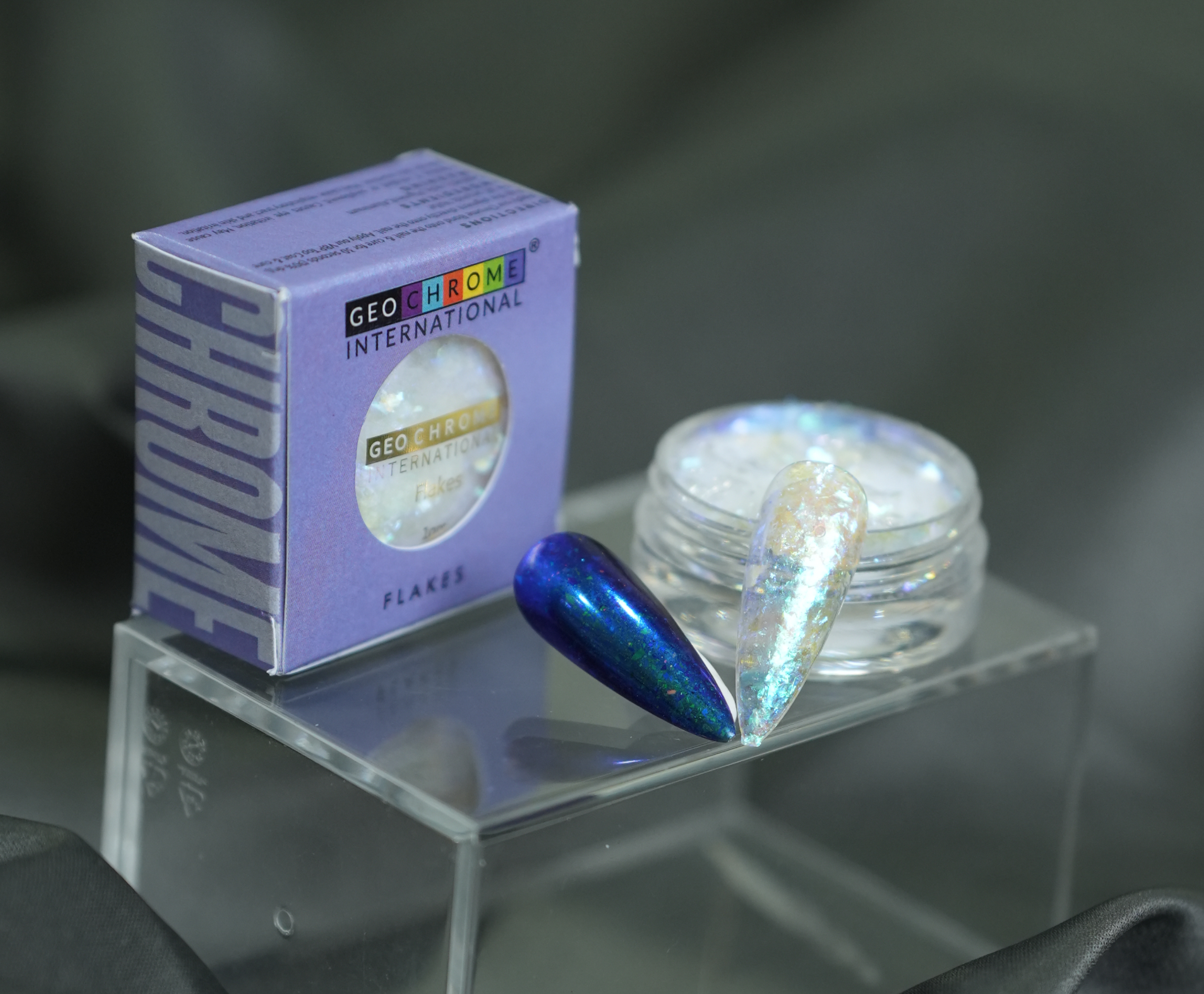Transparent Optical Chameleon Flake - Sapphire Storm